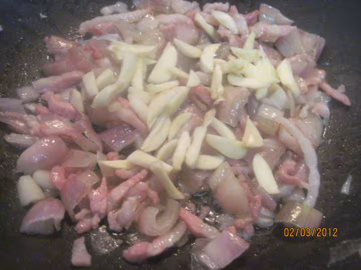 Chou cima au spaghetti