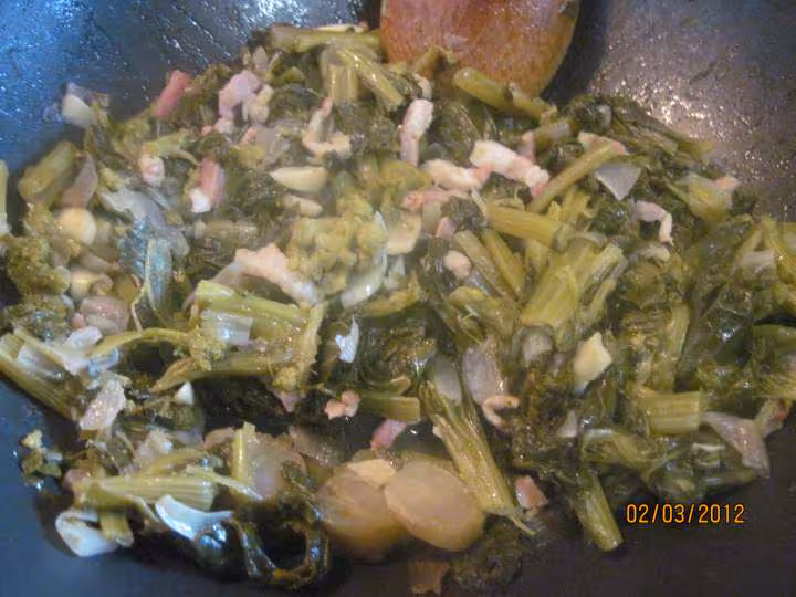 Chou cima au spaghetti