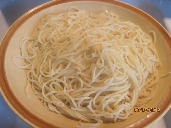 Chou cima au spaghetti