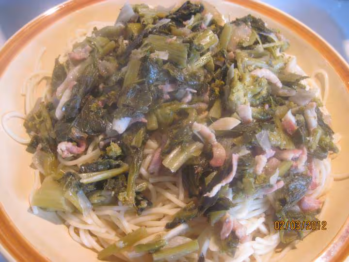 Chou cima au spaghetti