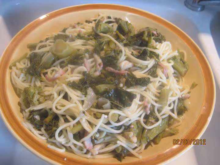 Chou cima au spaghetti