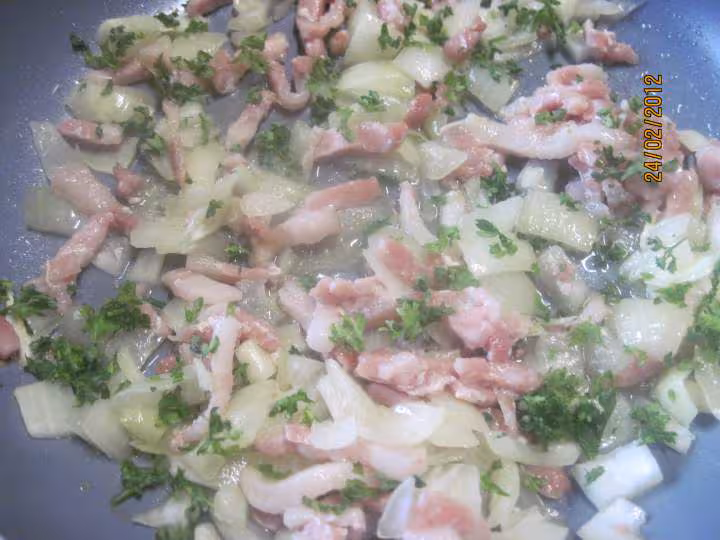 Chou romanesco aux lardons fumes