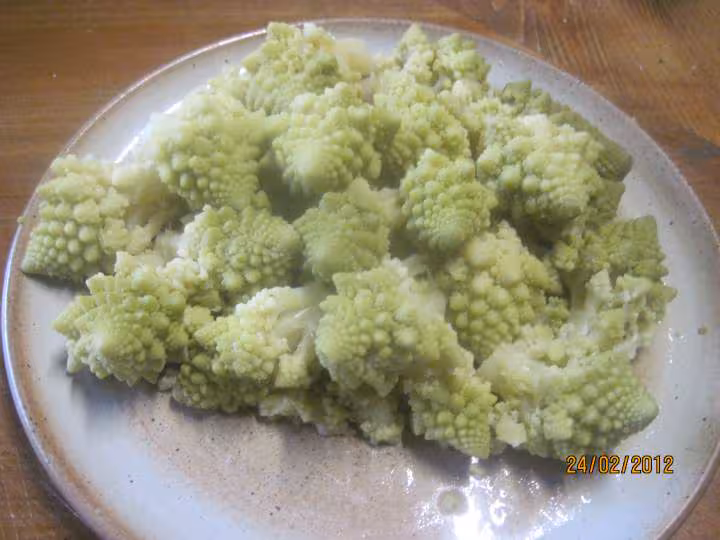Chou romanesco aux lardons fumes