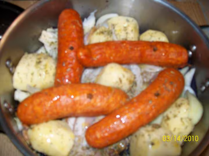 Chou rouge aux saucisses de monbeliard