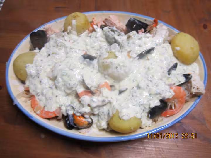 Choucoute aux poissons et crustaces a ma facon