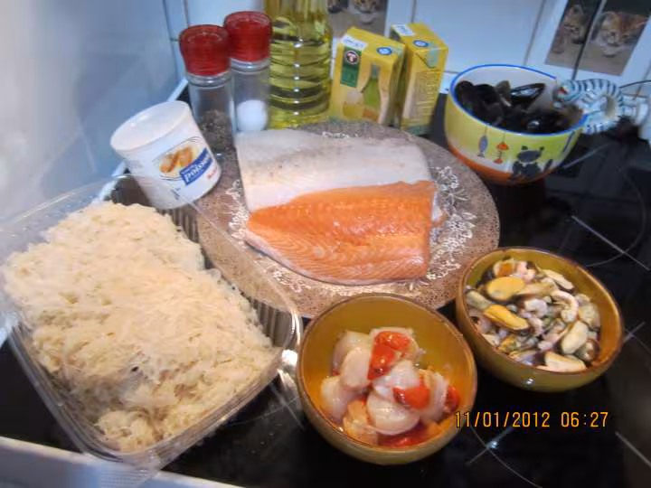 Choucoute aux poissons et crustaces a ma facon