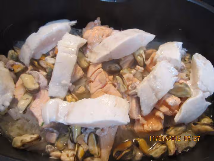 Choucoute aux poissons et crustaces a ma facon
