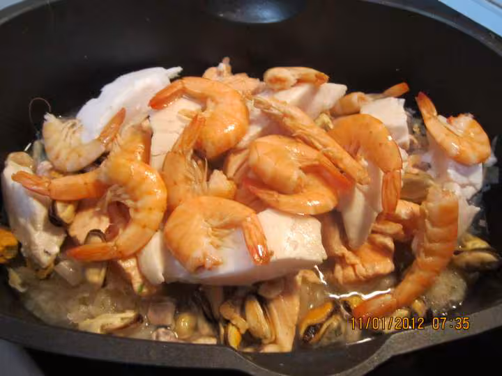 Choucoute aux poissons et crustaces a ma facon