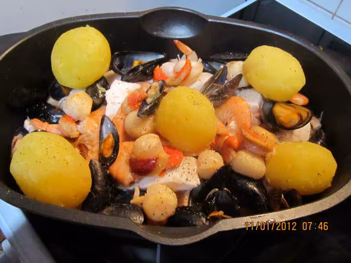 Choucoute aux poissons et crustaces a ma facon