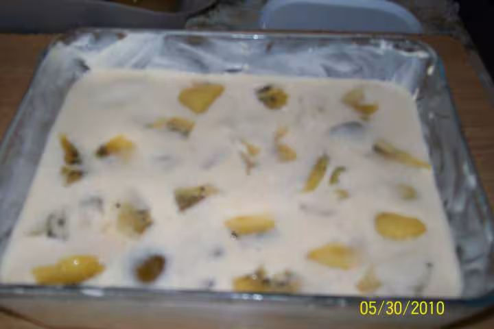 Clafoutis aux kiwis jaunes