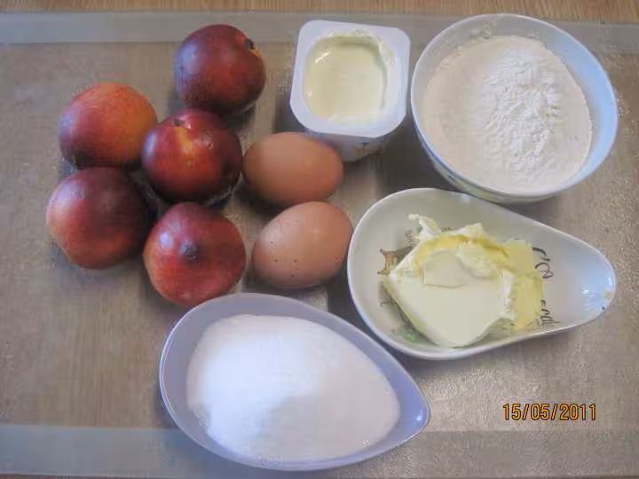 Clafoutis aux peches jaunes