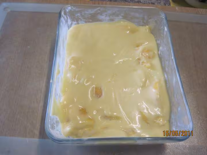 Clafoutis aux peches jaunes