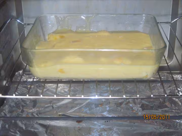 Clafoutis aux peches jaunes