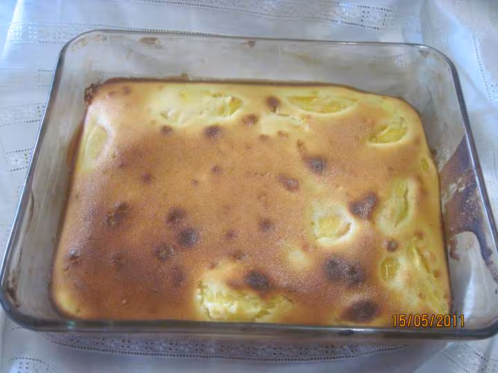 Clafoutis aux peches jaunes
