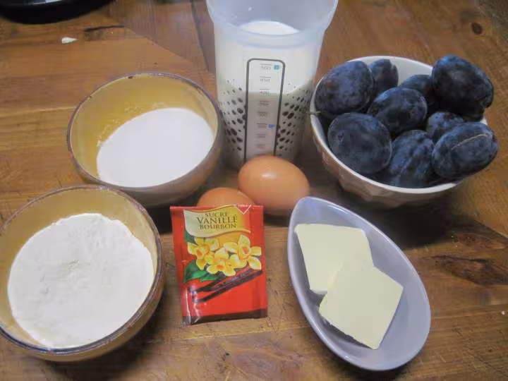 Clafoutis aux prunes quetsches
