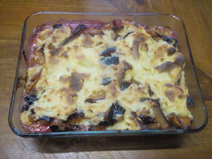 Clafoutis aux prunes quetsches