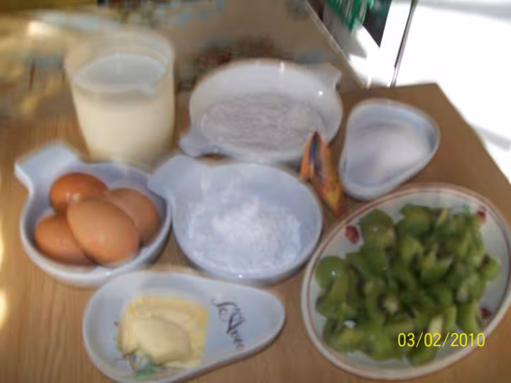 Clafoutis de kiwis