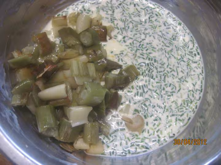 Clafoutis de poireau et saumon rose