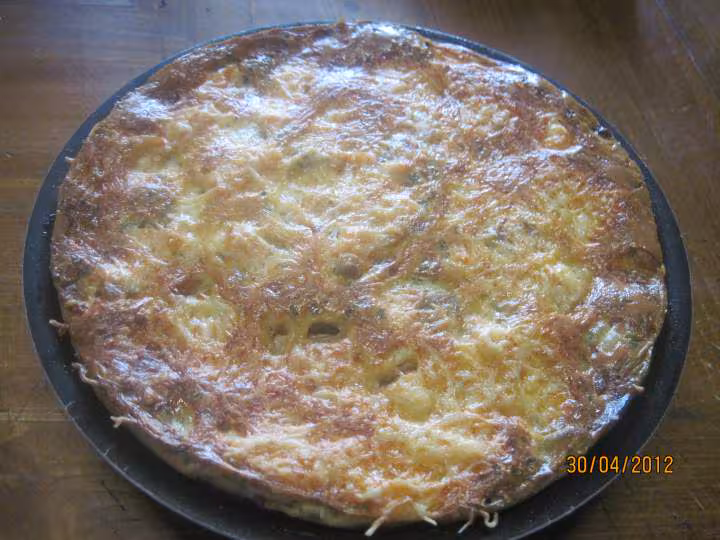 Clafoutis de poireau et saumon rose