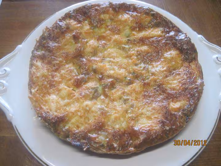 Clafoutis de poireau et saumon rose