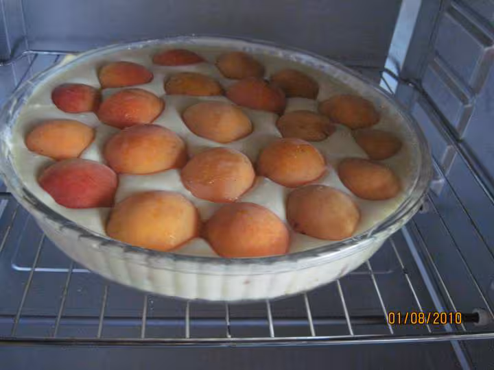 Clafoutis fromage de brousse et aux abricots