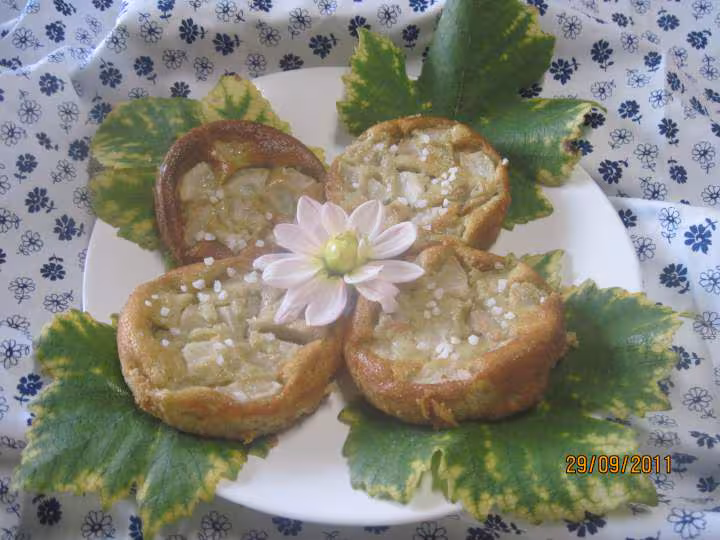 Clafoutis individuels sucres aux poires