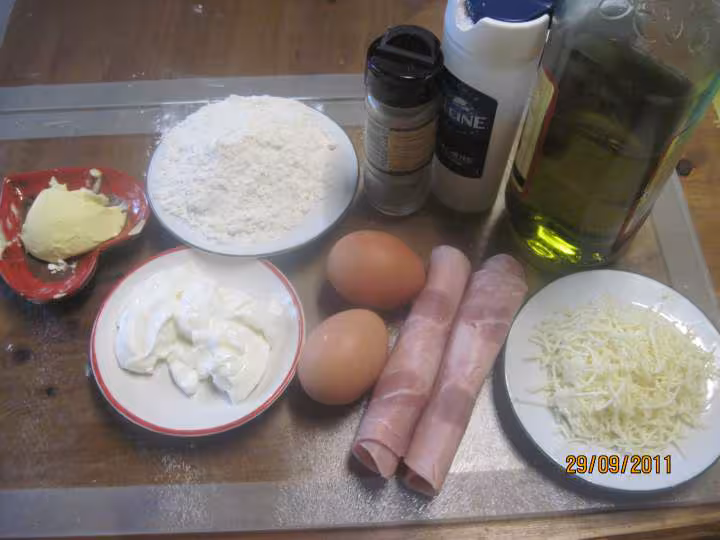 Clafoutis sale aux jambon blanc