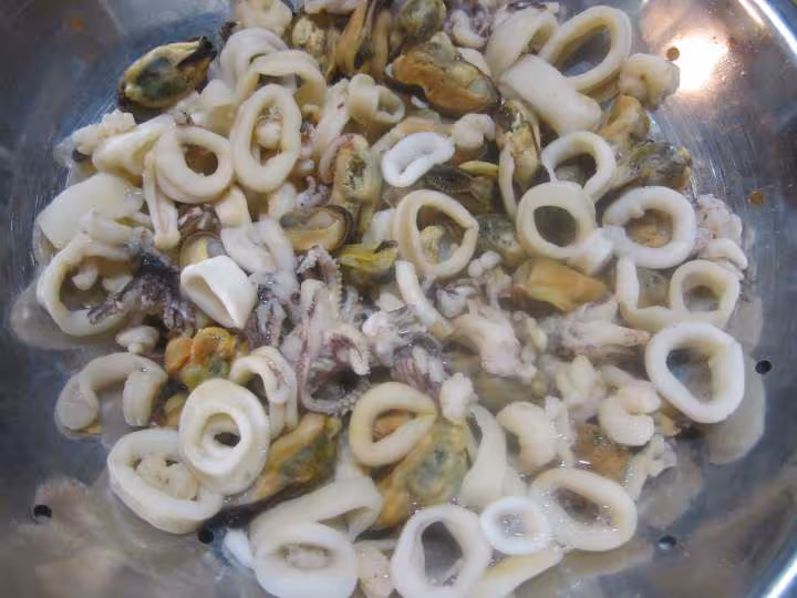 Cocktail de fruits mer sauce blanche safrane
