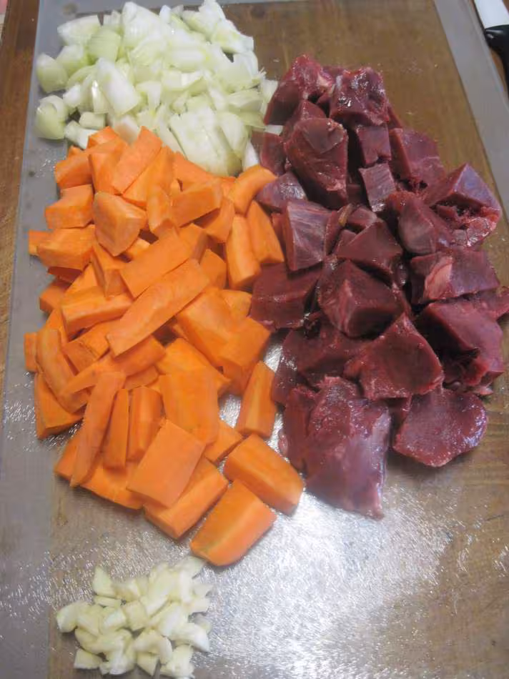 Coeurs de porc aux carottes