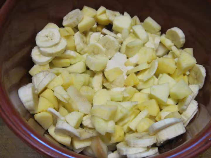 Compote de pommes et bananes