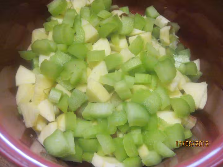 Compote de rhubarbe et pommes micro ondes