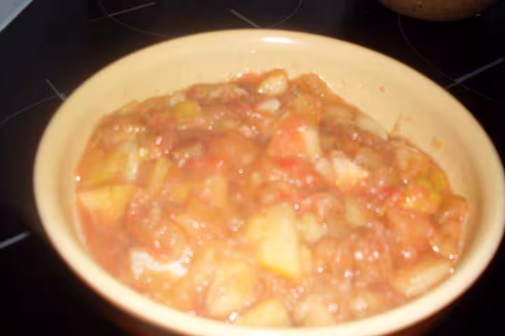 Compote de rhubarbe fruits