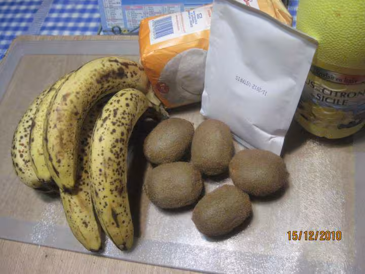 Confiture de bananes et kiwis