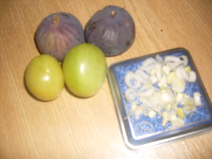 Confiture de figues tomates poireau
