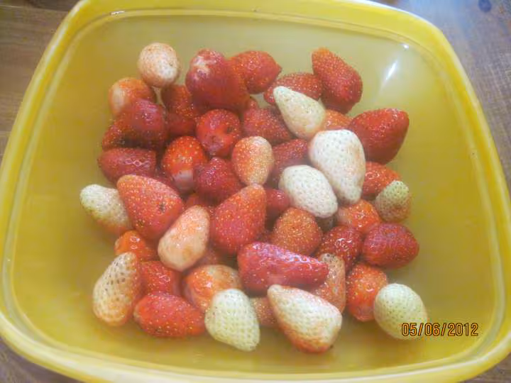 Confiture de fraises rouges et blanches au melange pain d epice