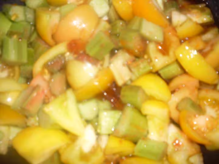 Confiture de tomates jaune amp rhubarbe