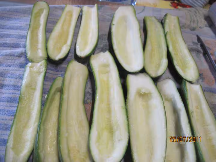 Congelation de petites courgettes