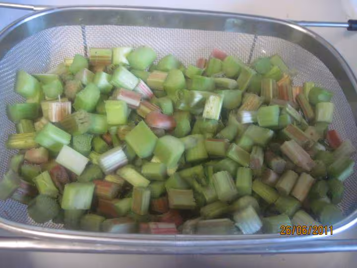 Congelation de rhubarbe