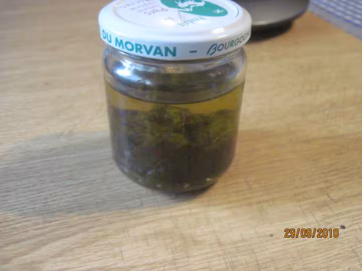 Conservation d oseille a huile d olive