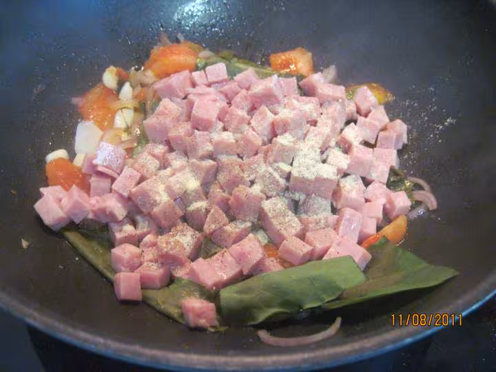 Coquilles d alsace a l oseille et des de jambon
