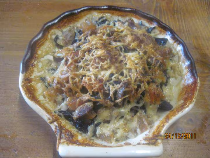 Coquilles de veau au trompette de mort