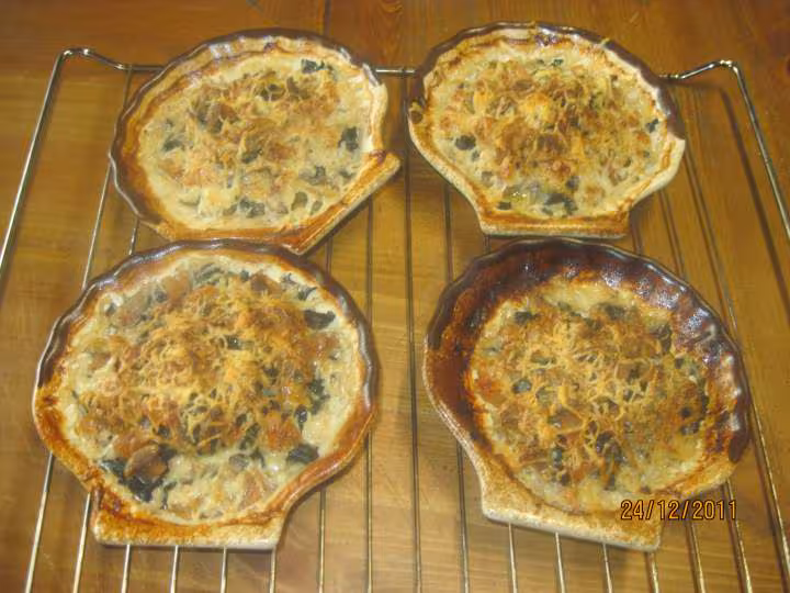 Coquilles de veau au trompette de mort