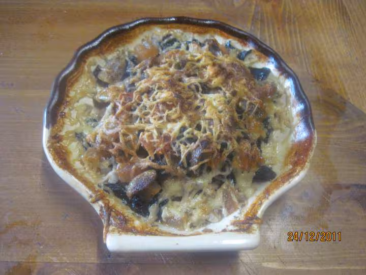 Coquilles de veau au trompette de mort