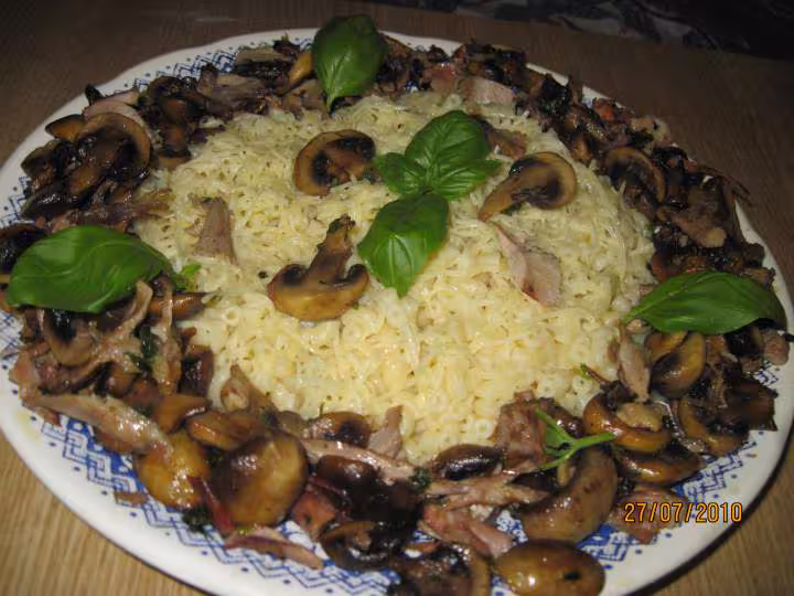 Coquillette aux champignons