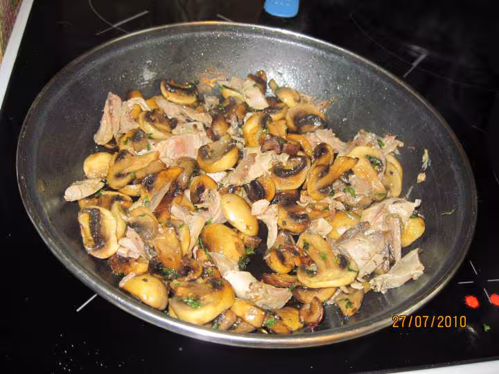 Coquillette aux champignons