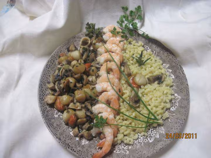 Coquillettes aux fruits mer