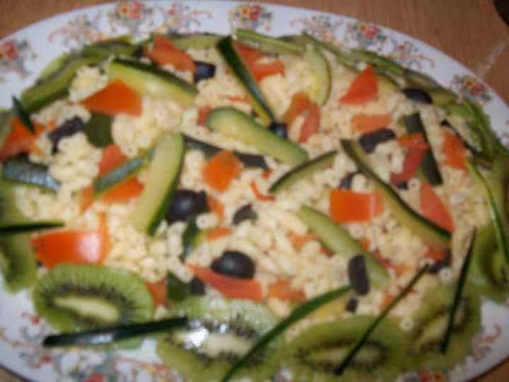 Coquillettes aux legumes amp kiwis