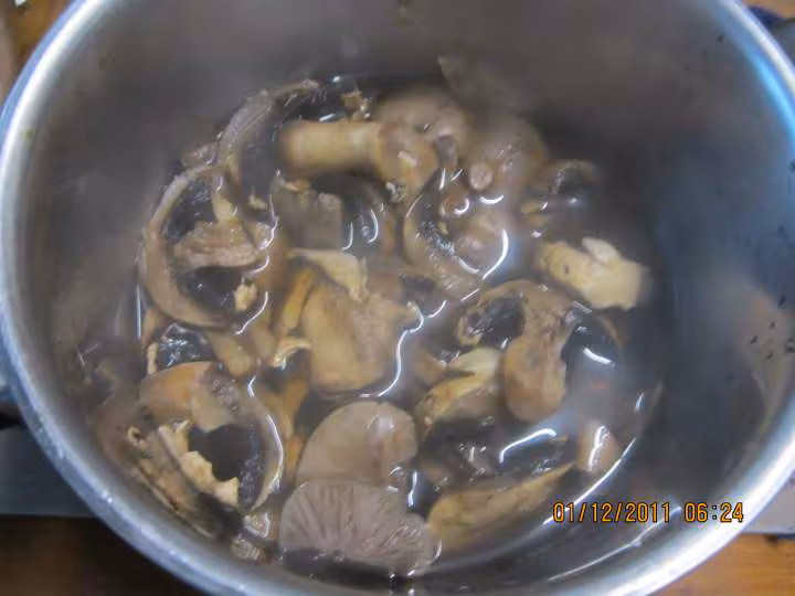 Cotelettes de porc aux champignons en creme moutarde