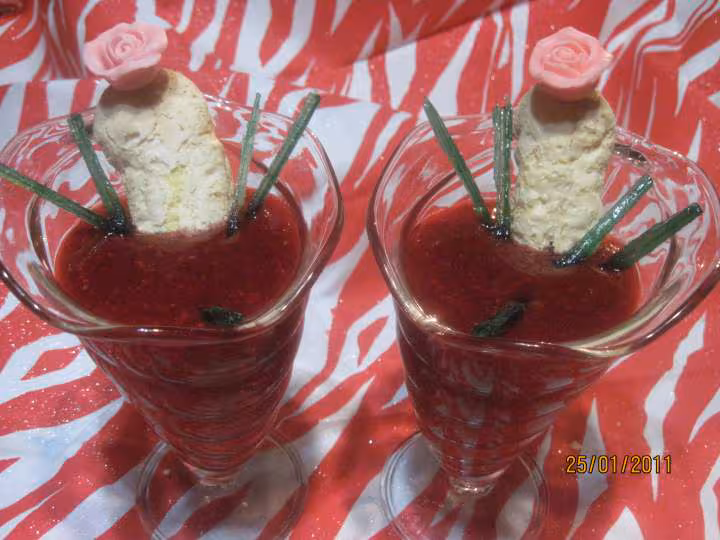 Coupes aux framboises