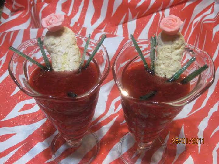Coupes aux framboises